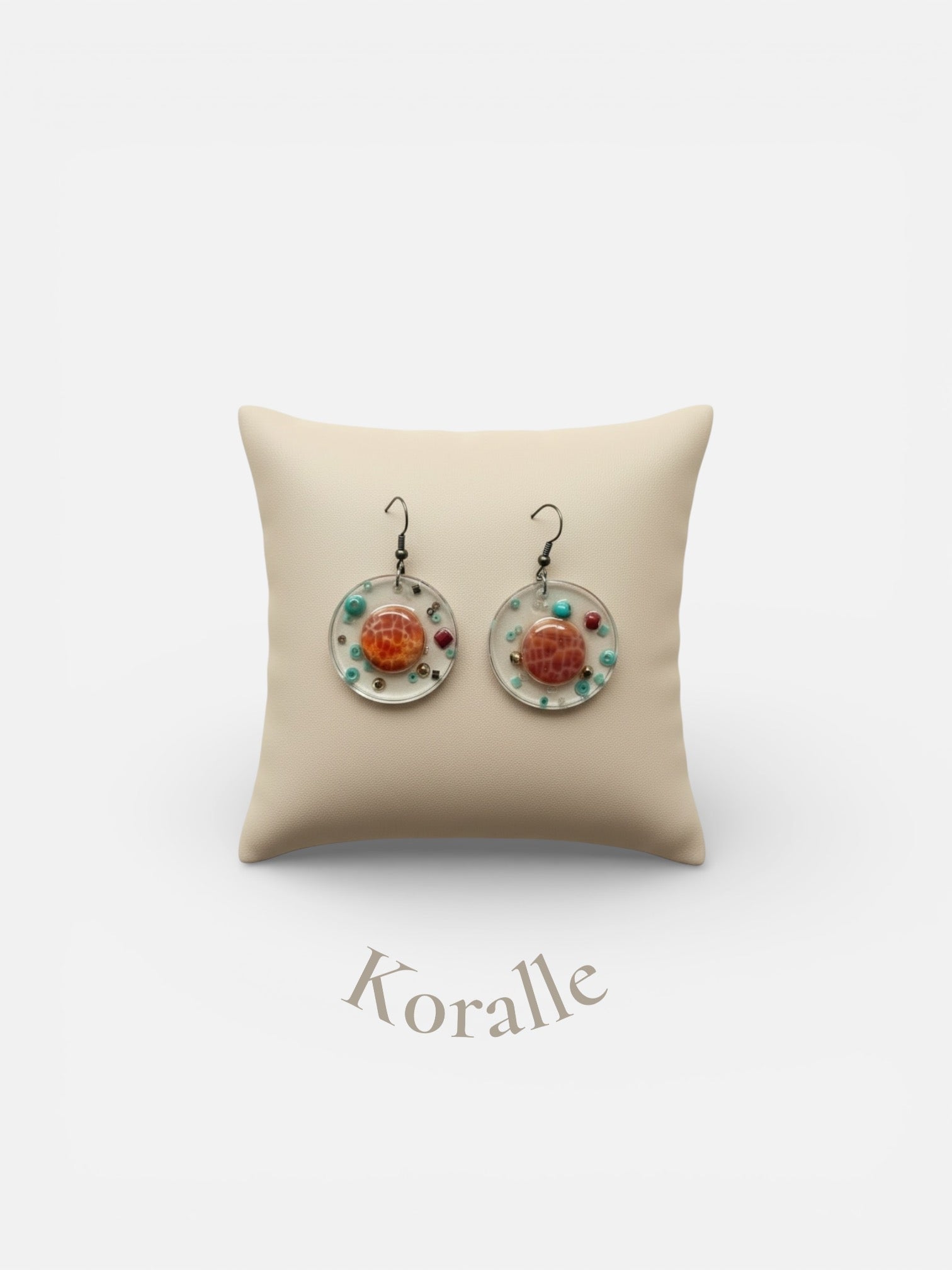 Ohrring große Koralle