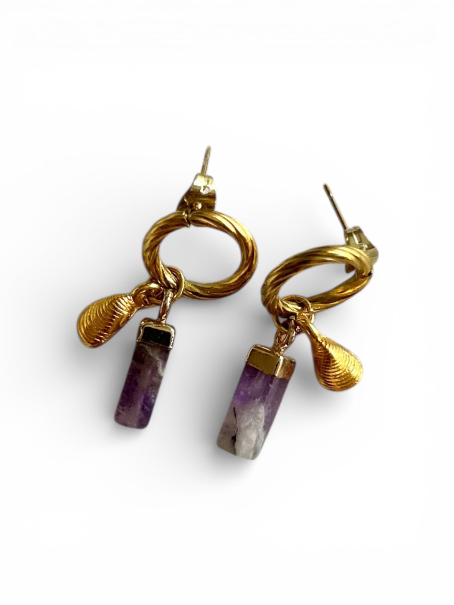 Ohrring violetter Amethyst